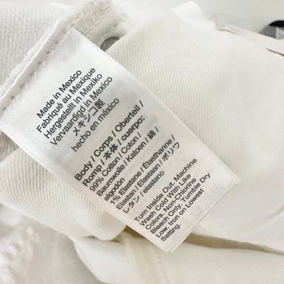 J.Crew Slim Wide Leg Jean White High Waisted Classic Stretch Denim US 32 NWT - Picture 9 of 12